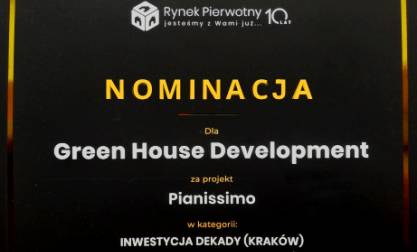 Nominacja dla inwestycji Pianissimo!